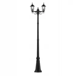 Słupek oświetleniowy 2x Victoria (podwójna) E27 237,5 cm czarny-5904703007227