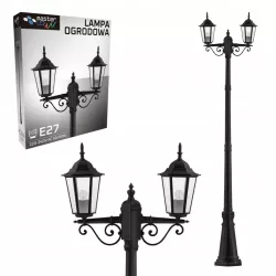 Słupek oświetleniowy 2x Victoria (podwójna) E27 237,5 cm czarny-5904703007227