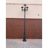Słupek oświetleniowy lampa ogrodowa latarnia E27 3x218,5 cm czarny-5904703007234