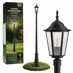 Lampa LED Ogrodowa stojąca zewnętrzna lampion SŁUP E27 Słupek-5904703007210