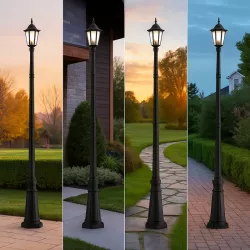 Lampa LED Ogrodowa stojąca zewnętrzna lampion SŁUP E27 Słupek-5904703007210