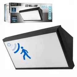 Kinkiet zewnętrzny lampa ogrodowa LED 12W CZUJNIK RUCHU elewacyjna ścienna-5904703025221
