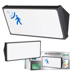Kinkiet zewnętrzny lampa ogrodowa LED 20W CZUJNIK RUCHU elewacyjna ścienna-5904703025238