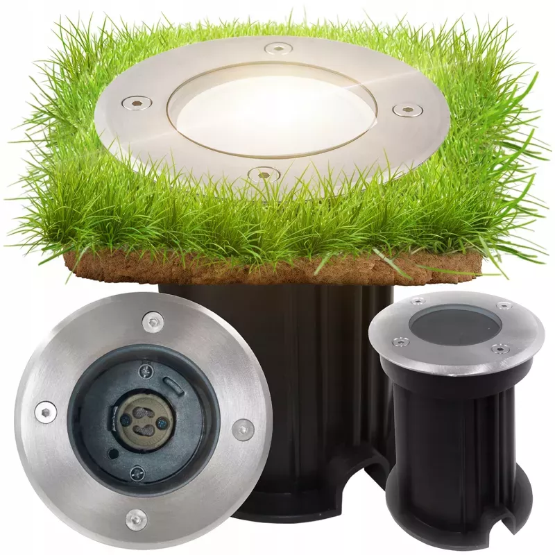 Lampa najazdowa do gruntu ziemi hermetyczna wytrzymała wymiena żarówka GU10-5903002035443