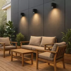 Kinkiet zewnętrzny GU10 lampa ogrodowa zewnętrzna elewacyjna ścienna LED-5903002033203