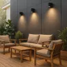 Kinkiet zewnętrzny GU10 lampa ogrodowa zewnętrzna elewacyjna ścienna LED-5903002033203