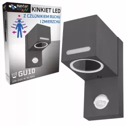 Kinkiet zewnętrzny LED lampa CZUJNIK RUCHU gu10 ogrodowa elewacyjna ścienna-5908263380790