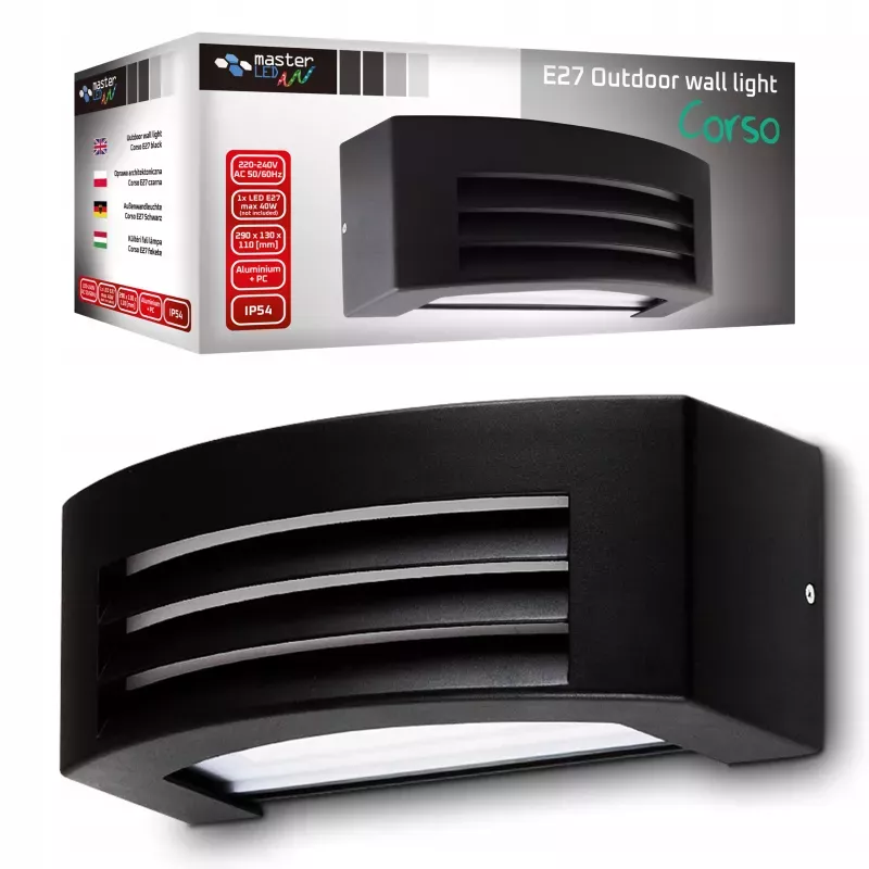 Kinkiet zewnętrzny lampa ogrodowa zewnętrzna elewacyjna ścienna E27 LED-5903002034880
