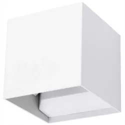 Kinkiet ogrodowy zewnętrzny biały lampa elewacyjna zintegrowane źródło LED-5908263384057