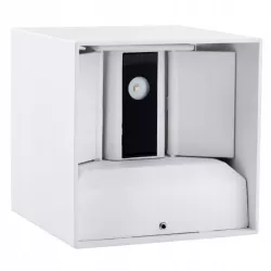 Kinkiet ogrodowy zewnętrzny biały lampa elewacyjna zintegrowane źródło LED-5908263384057