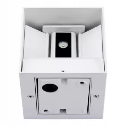 Kinkiet ogrodowy zewnętrzny biały lampa elewacyjna zintegrowane źródło LED-5908263384057