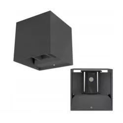 Oprawa oświetleniowa ścienna elewacyjna Masterled 6W LED 10x10cm szary-5908263385887