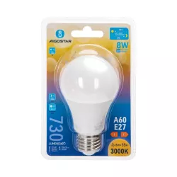 Żarówka LED A60 E27 8W ciepła z czujnikiem zmierzchu - 8433325211639