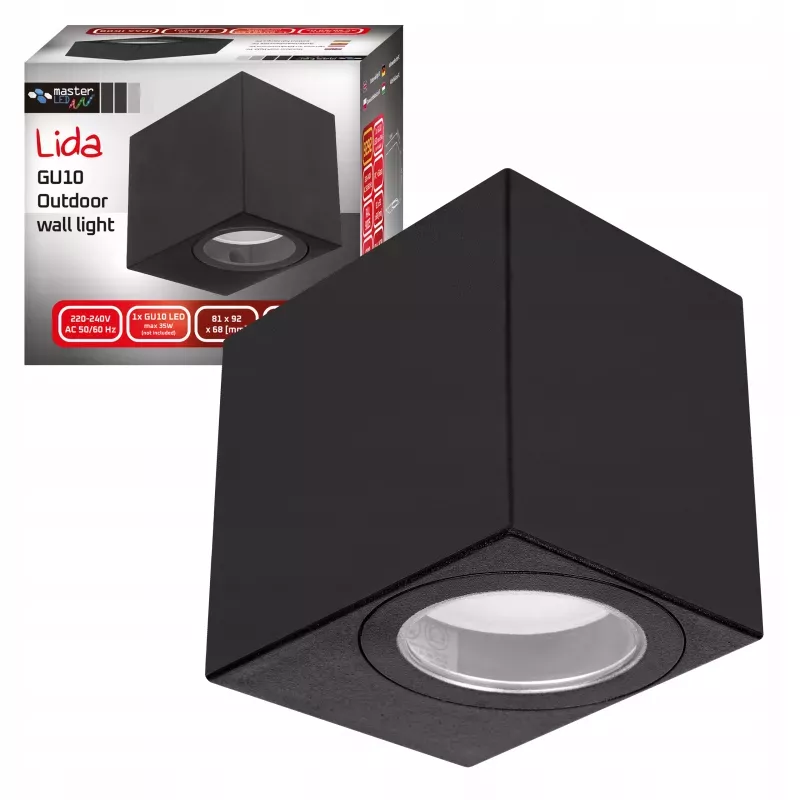 Kinkiet zewnętrzny lampa ogrodowa zewnętrzna elewacyjna ścienna GU10 LED-5904703019060