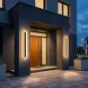 Kinkiet czarny ogrodowy elewacyjny na dom taras balkon zintegrowany 22W 100-5904703029069
