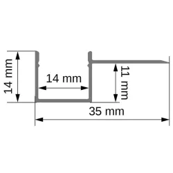 Profil Led Masterled GK single 2m anodowany mleczn-5904703022251