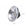 ŻARÓWKA LED GU10 AR111 Vita 4000K 15W Czarna-5904703001430