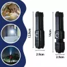 LATARKA SZPERACZ LED MOCNA AKUMULATOROWA USB TAKTYCZNA ZOOM SURVIVAL KABEL-5904703009115