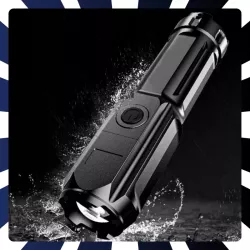 LATARKA SZPERACZ LED MOCNA AKUMULATOROWA USB TAKTYCZNA ZOOM SURVIVAL KABEL-5904703009115