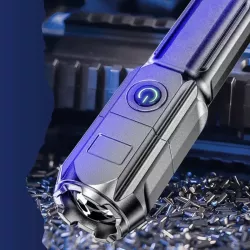LATARKA SZPERACZ LED MOCNA AKUMULATOROWA USB TAKTYCZNA ZOOM SURVIVAL KABEL-5904703009115
