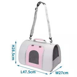 Torba transportowa dla kota lub małego psa z siatką 47.5x27x28.5cm - 8719138146505