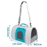 Torba transportowa dla kota lub małego psa z siatką 47.5x27x28.5cm - 8719138146482