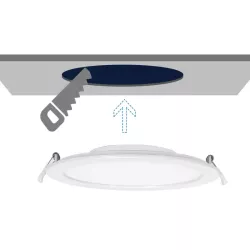 Podtynkowa okrągła lampa LED E6 24W o białym świetle - 8433325183714