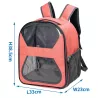 Plecak do noszenia dla kota lub małego psa z okienkiem PCV czerwony - 8719138146475