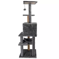 Duże drzewko dla kota drapak 6-Poziomowy 125 cm z hamakiem I domkiem - 8719138145409