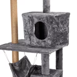 Duże drzewko dla kota drapak 6-Poziomowy 125 cm z hamakiem I domkiem - 8719138145409