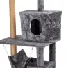Duże drzewko dla kota drapak 6-Poziomowy 125 cm z hamakiem I domkiem - 8719138145409