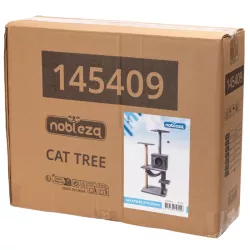 Duże drzewko dla kota drapak 6-Poziomowy 125 cm z hamakiem I domkiem - 8719138145409
