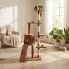 Duże drzewko dla kota drapak 5-Poziomowy 136 cm z myszką I domkiem - 8719138145393