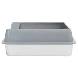 Kuweta dla kota otwarta z ramką i łopatką do żwirku wymiary 50x35x19cm - 8719138145447