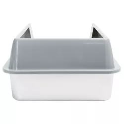 Kuweta dla kota otwarta z ramką i łopatką do żwirku wymiary 50x35x19cm - 8719138145447