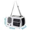 Torba transportowa na ramie dla małego psa lub kota 43.5x31x27.5cm - 8719138146420