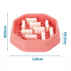 Miska spowalniająca jedzenia dla psa lub kota 490ml z przeszkodami - 8719138145249