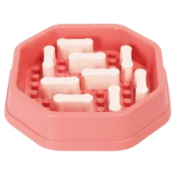 Miska spowalniająca jedzenia dla psa lub kota 490ml z przeszkodami - 8719138145249