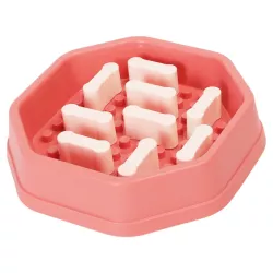 Miska spowalniająca jedzenia dla psa lub kota 490ml z przeszkodami - 8719138145249