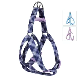 Szelki dla psa w Kratkę - Rozmiar M (40-60 cm) - Kolorowe - 8719138146307