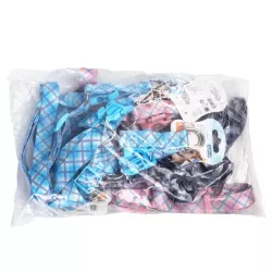 Szelki dla psa w Kratkę - Rozmiar L (55-70 cm) - Kolorowe - 8719138146314
