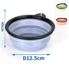 Składana 350ml miska dla psa turystyczna z karabińczykiem 12.5x5cm-8719138212255