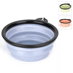 Składana 350ml miska dla psa turystyczna z karabińczykiem 12.5x5cm-8719138212255