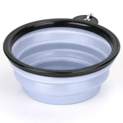 Składana 350ml miska dla psa turystyczna z karabińczykiem 12.5x5cm-8719138212255