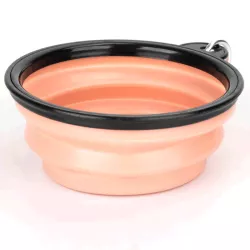 Składana 350ml miska dla psa turystyczna z karabińczykiem 12.5x5cm-8719138212255