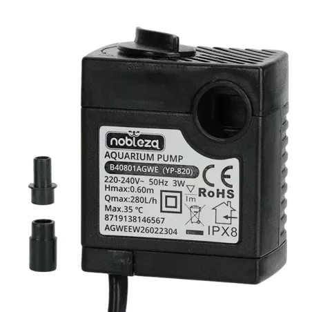 Pompka zanurzeniowa napowietrz 3W 280L/h do akwarium z regulacją - 8719138146567