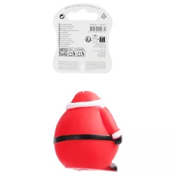 Świąteczna Zabawka dla Psa - Piłka Piszcząca Święty Mikołaj 9x8,5cm - 8719138144372