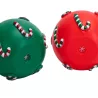 Świąteczna Zabawka dla Psa - Piłka Piszcząca Laski Cukrowe 7cm - 8719138144389