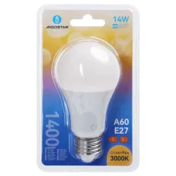 Żarówka okrągła LED A60 E27 14W barwa ciepła biel 3000K jasna 1400lm - 8433325350949