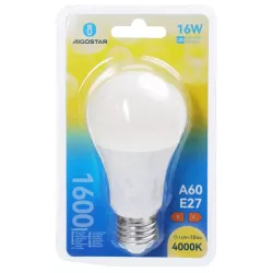 Żarówka okrągła LED A60 E27 16W barwa neutralna biel 4000K jasna 1600lm - 8433325351014